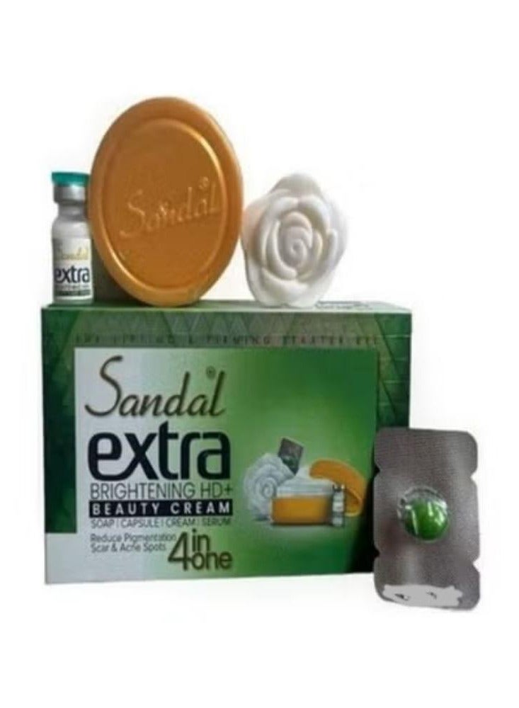Extra Brighten in g Beauty Cream 4 in 1 Soap And Capsule And Cream And Serum Set